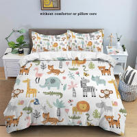 Juego De Sábanas Con Patrón De León Infantil 3 Piezas Funda De Edredón Y 2 Fundas De Cojines 100% Poliéster 90gsm Sin Relleno - details 10