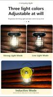 Lámpara De Camping LED Con Sensor De Movimiento Y Recarga Solar Portátil Para Tienda De Montarías Y Senderismo 3 Velocidades De Ahorro De Energía - details 4