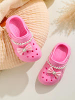 Zapatillas De Hadas Para Niñas Clogs Transpirables Con Accesorios De Lazo Zapatos De Jardín Antideslizantes Para La Playa Zapatillas De Verano Para Niñas - details 16