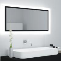 vidaXL Espejo de baño LED acrílico color 100x8,5x37 cm en color Roble Sonoma/Negro/Madera antigua y más | decorativo de pared para baño dormitorio recibidor moderno - details 1