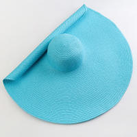 Sombrero De Playa Para Mujer Grande Y Plegable Con Protección UV Sombrilla De Verano De Paja Estilo Casual Para Bodas - details 14