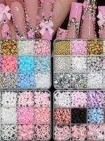 Kit De 500PCS De Arte De Uñas 3D Con Decoraciones De Resina Luguillos Y Perlas Planas En Formas Variadas Embellecimientos DIY Sin Olor - details 0