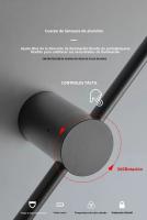 Lámpara De Pared LED Táctil Dimmable Para Pasillo Dormitorio Rotación 360° Luz De Interiores Farol De Pared Iluminación Doméstica Moderna Metal Negro Blanco - details 1