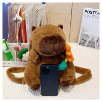 Mochila De Peluche Kawaii Con Capybara Simulación De Flor Y Fruta Para Niños Mochila De Hombro Para Novia Regalo Tamaño 28cm Material Algodón - details 38