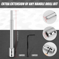 4pcs Extensión De Broca Core 17cm 0.36 Pulgada Portabrocas Magnéticas Hexagonales Para Perforadora Eléctrica Adaptador Duradero - details 6