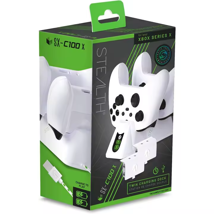 Stealth Gear Cargador Inalámbrico Xbox con 2X Pilas Incluidas y Carga Simultánea - 1