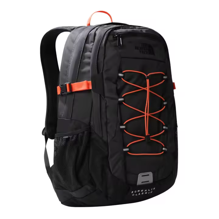 Mochila Negra The North Face Borealis Classic Asphalt Grey-Retro Orange - 1