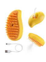 Cepillo De Vapor Para Gatos 3-en-1 Masajeador De Belleza De Silicona Cepillo De Limpieza Para Pelos De Perros Y Gatos Forma Mango - details 6