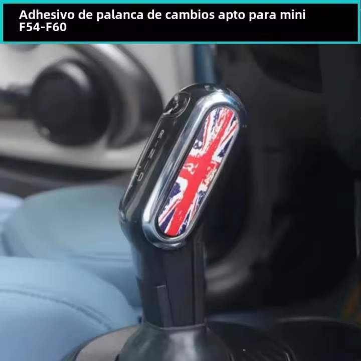 Parches Decorativos Para Palanca De Cambios De Coche Mini Cooper F55 F56 F60 F54 2 Piezas/set Material PU De Alta Calidad Para Adornar El Interior Del Vehículo - 1