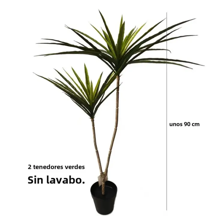 Planta Artificial De Dracaena Tropical Grande 90-120 Cm En Maceta Hojas De Palmera Falsas Para Decoración De Interiores Y Jardín - 1