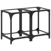 Vidaxl Mesas de Centro 2 Uds Vidrio Transparente y Acero 30x30x40 Cm - details 1