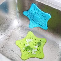 5 unidades de ducha y fregadero de silicona en forma de estrella TERS, guardias de pelo de bañera y fregadero de la cocina de alcantarillado TERS, se puede utilizar para duchas de baño - details 1