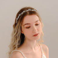 Diadema De Novia Con Rhinestone Plateado Y Cristales Para Bodas Y Fiestas Adorno De Cabeza Para Mujeres Adultos - details 1