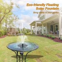 Fuente solar para Exterior de 1,5 W, Bomba de Agua solar, Bomba solar para Estanque con barería Y 4 Boquillas, solar para Fuente Bomba, mini Fuente flotante para Fuentes Decorativas de Estanque de Jardín - details 0