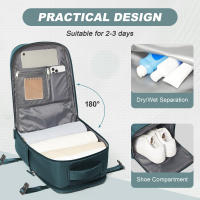 Mochila De Viaje Para Avión Easyjet Cabin Bag 45x36x20 Cm Ryanair Carry-Ons 40x20x25 Cm Para Hombres Y Mujeres Con Compartment Para Laptop Mochila Suave De Nylon Capacidad 20-35 Litros - details 5