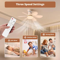 Ventilador De Techo Moderno Con Luz Y Control Remoto Combina Ventilador Y Luz LED Dimmable Para Decoración Interior Incluye Bombilla - details 4