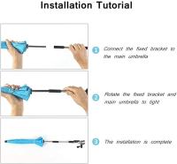 Parasol Para Carrito De Bebé Con Pinza Protección UV Ajustable En 360 Grados Sombrilla Universal Para Silla De Paseo Infantil - details 3