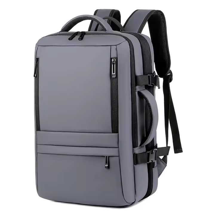 Bolsa para portátil de 17 pulgadas para hombre, mochila Extensible de viaje de negocios con puerto de carga USB y diseño impermeable de gran capacidad, 36-55L - 1