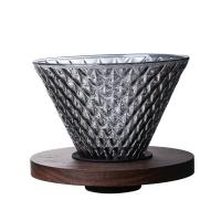 Filtro De Café Con Forma De Fresa Y Diamante Tipo Vidrio Con Madera Pallet Conico Para Té Y Café Manual Filtro De Café Colapsable - details 7