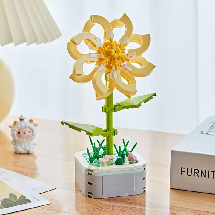 Bloques de construcción de flores, flores preservadas, 10328, rosa, regalo del Día de San Valentín, ramo romántico, juego de montaje - 1