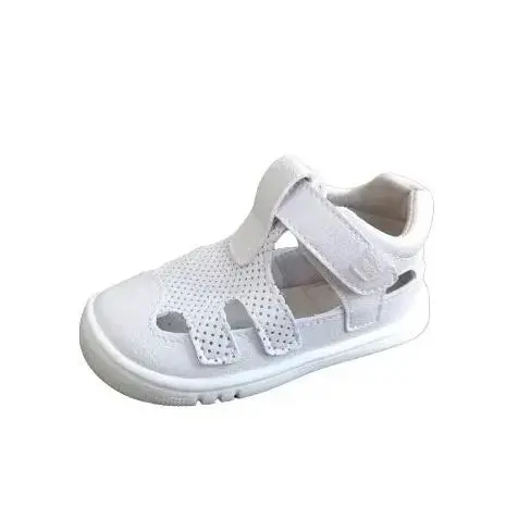 Sandalia respetuosa bareffot Pirufin Piruflex PF250-2 Blanco bebé.Suela súper flexible de 3.5mm de grosor antideslizante y con DROP CERO que, junto a la plantilla extraíble y un contrafuerte prácticamente inexistente, permite gran libertad de movimientos. - 1