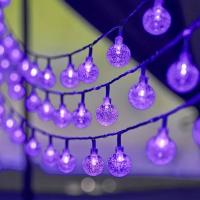 Lámpara Solar De Burbujas Moradas Cadena De Luces Exterior Impermeable LED Para Patio Fiesta Navidad Decoración Hogar - details 2