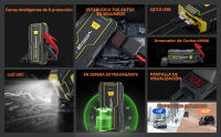M01 Arrancador de Coches 4000A, 12V Arrancador de Baterias de Coches (para 5.5L Disésel o 7.0L Gas), Jump Starter con 2.5 Inch Pantalla LCD, Clips de Seguridad Inteligentes, Luz LED - details 6