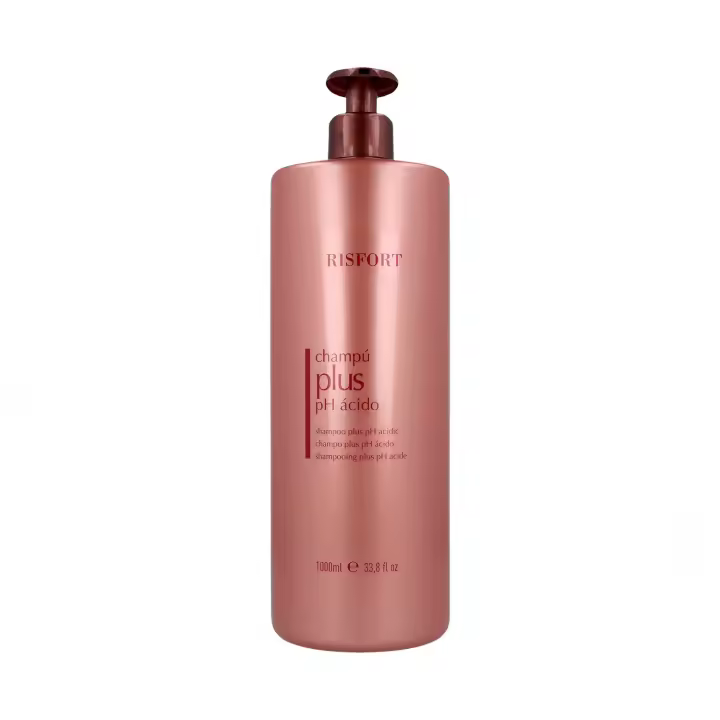 Risfort champú plus ph ácido 1000 ml, champú especialmente indicado para regular el ph natural del cabello después de haber sido expuesto a un tratamiento químico agresivo. - 1