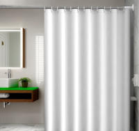 Cortina de Ducha Cortina de Baño Poliéster Impermeable Cortina Bañera with 12 Ganchos para Ducha y Baño 180/200x200CM - details 2