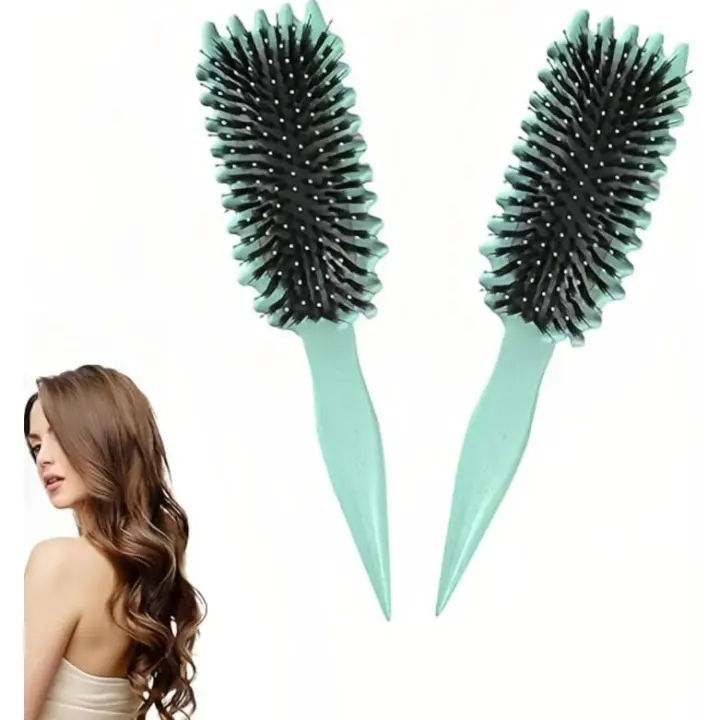 BIT Cepillo Para Rizos Perfectos, Rizo, cepillo para definir rizos, Cabello PARA EL Cabello con Cerdas de Jabalí, Peinar para desenredar, dar forma y definir, dar forma y definir rizos para mujeres y niñas - 1