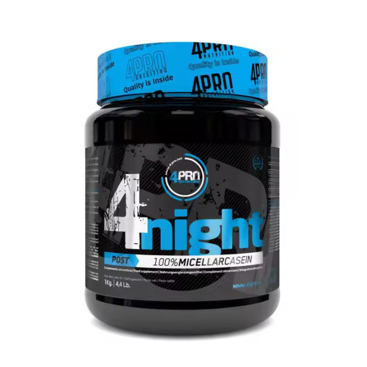 4-PRO Nutrition 4-Night 1 Kilo Micellar Casein - Proteína lenta absorción - 100% Caseina Micelar - 1