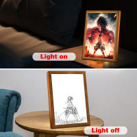 Lámpara De Noche Anime Figura Attack on Titan Marco De Pintura Decoración Para Habitación Y Hogar Regalo De Cumpleaños Para Amigo Artículos De Dibujo Animado - details 5