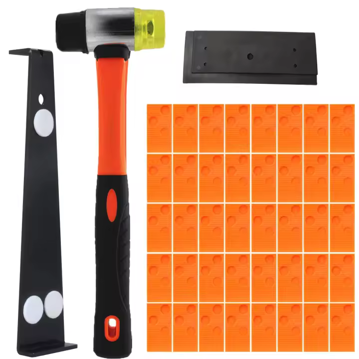 Kit De Instalación De Piso De Madera Lamina Allsome 43 Piezas Con 40 Espaciadores Y Barra De Extracción De Alta Resistencia Y Bloque De Tapping - 1