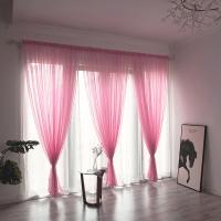 Cortina De Tules Sólida Y Transparente 100x200cm Para Sala De Estar Y Dormitorio Panel De Cortina Exterior Moderno Sin Doble Capa Ni Aislamiento Solar - details 15
