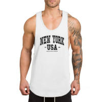 Camiseta De Algodón Transpirable Para Hombres Verano Sin Mangas Deporte Fitness Gimnasio Running Tops De Hombros Vazios - details 13