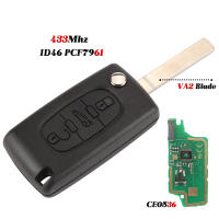 Llave De Repuesto Jingyuqin 433Mhz FSK Para Peugeot 207 307 407 208 308 408 607 CITROEN C1 C2 C3 C4 C5 Berlingo Picasso CE0523 Ce0536 ABS Metal Placa De Circuito - details 1