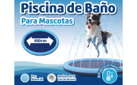 Piscina para Mascotas con Rociadores - 100 cm Piscina de Baño Material PVC Resistente Antideslizante y Fácil de Instalar Ideal para Perros - details 1