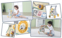 PolarB - Andador bebe primeros pasos correpasillos de madera Montessori multifunción - centro actividades y juguetes +6 meses - carrito interactivo… - details 1
