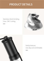 Molino de Café Kolitong para Hand Drip y Expreso | Modos Profesionales Duales · 30 Grados Ajustables · Cuchillas Silenciosas de Inoxidable | Eléctrico, Recargable USB y Portátil para Hogar y Viaje KMDJ-D - details 9