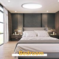 Lámpara de techo LED, diámetro de 30 cm, 24 W, lámpara de techo moderna, blanca simple, no regulable, para dormitorio, pasillo, sótano, balcón, baño, cocina. - details 2