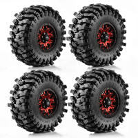 RS Juego De 4 Piezas De Rueda De Llanta De Goma Y Encaje Para RC Crawler 1/10 TRX4 Axial SCX10&SCX10 II RBx10 Metal Color Negro - details 8