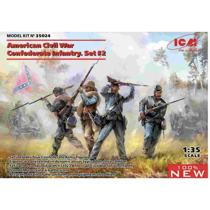 Conjunto de infantería Confederada. Guerra Civil Americana ICM-35024 - 1