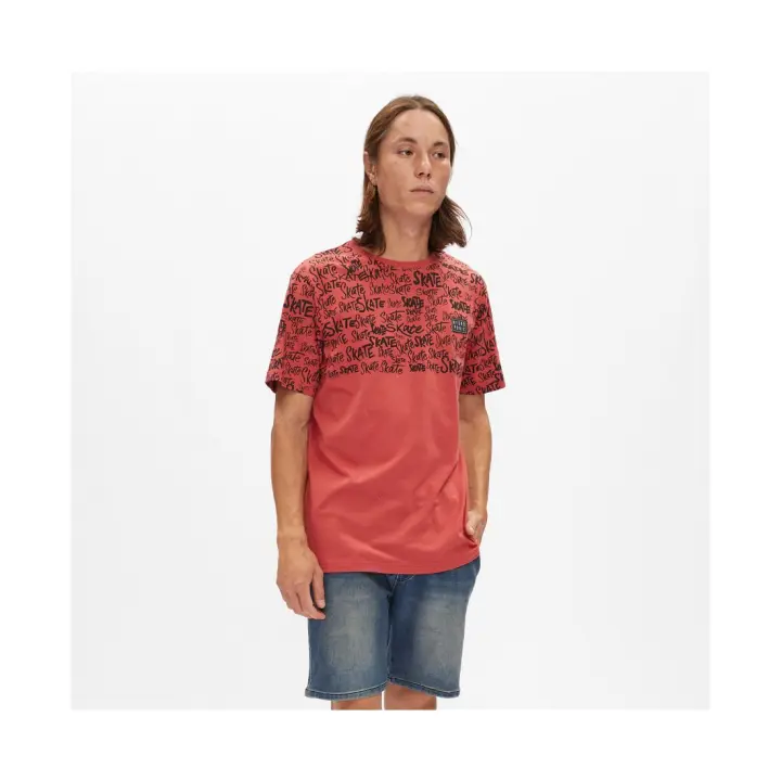 Camiseta Hydroponic Sk8 Typo Ss Terracota - 1