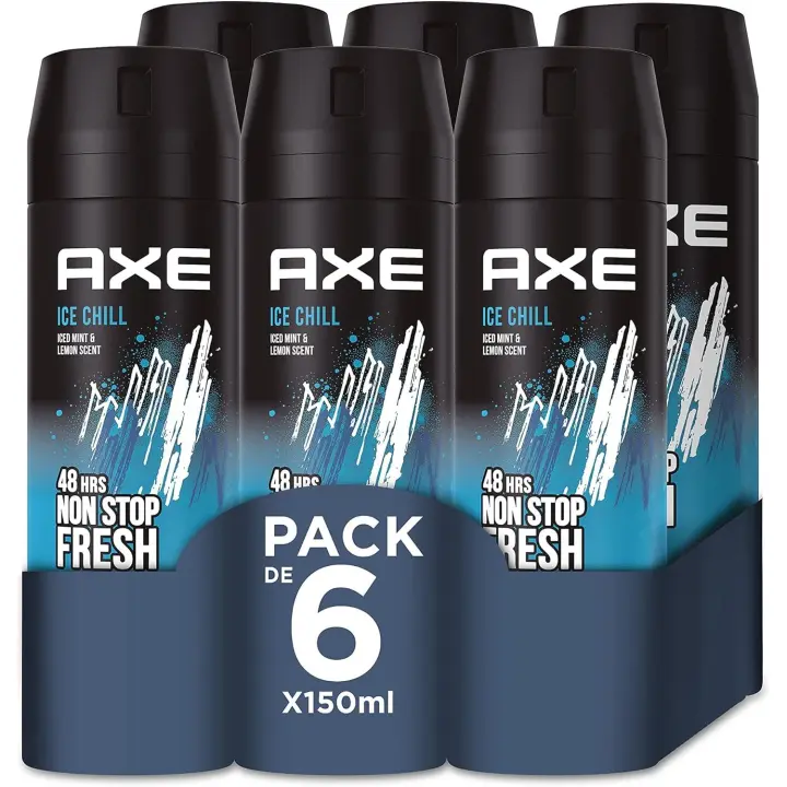 Pack 6x150ml - AXE Desodorante Hombre ICE CHILL Spray 48h - 1