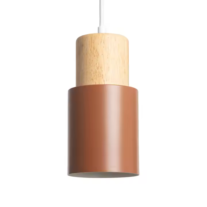 Ledkia Lámpara Colgante Kidonge de Metal y Madera para Decoración Moderna - 1