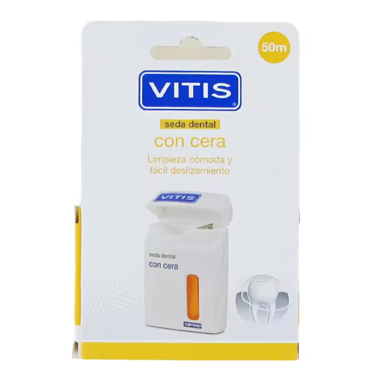 Dentaid  Vitis Seda dental con cera 50 metros - 1