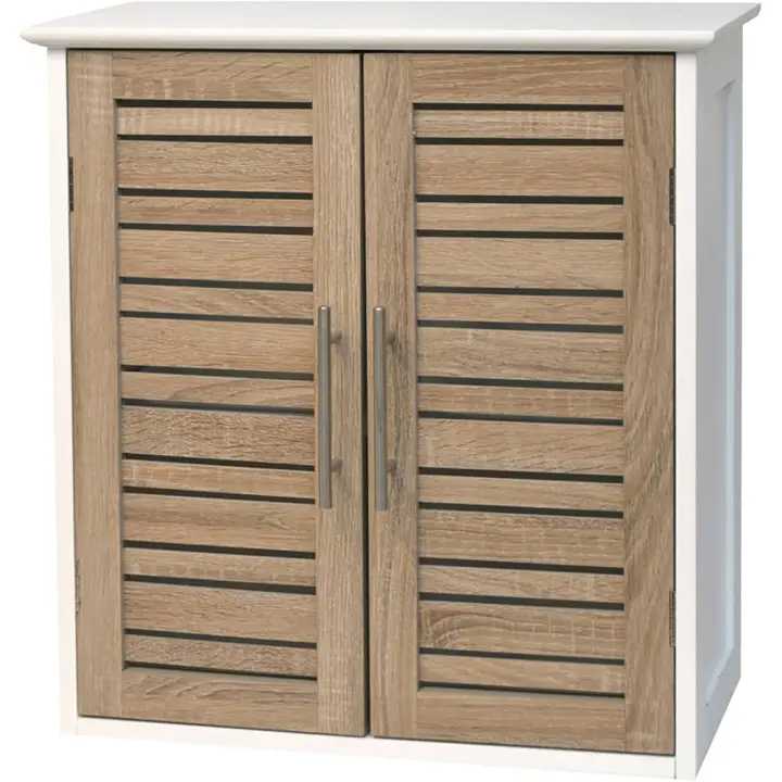 PlusHome Mueble de baño Stockholm con Doble Puerta de Madera MDF, Color  Roble y tamaño de 52 x 22 x 53,5 cm - 1