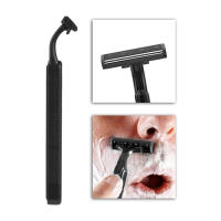 10pcs Cuchilla Desechable Manual De Acero Carbono Para Eliminación De Pelos Corte Doble Uso Corporal Tamaño 12x8 Cm - details 3
