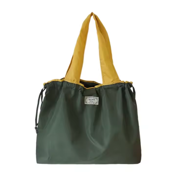 Bolsa De Compras Ecológica Y Fashion Con Cierre De Cordón Bolsa De Viaje Impermeable Reutilizable Para Supermercado Y Grocery - 1
