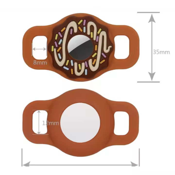 Funda Protectora de silicona para Airtag de la pizza, antipérdida dispositivo - 1